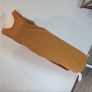 Free People  Beach mustard tunic dress swim cover large FP